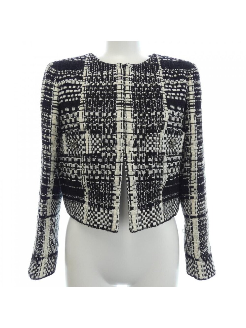 Chanel Collarless Jacket Black